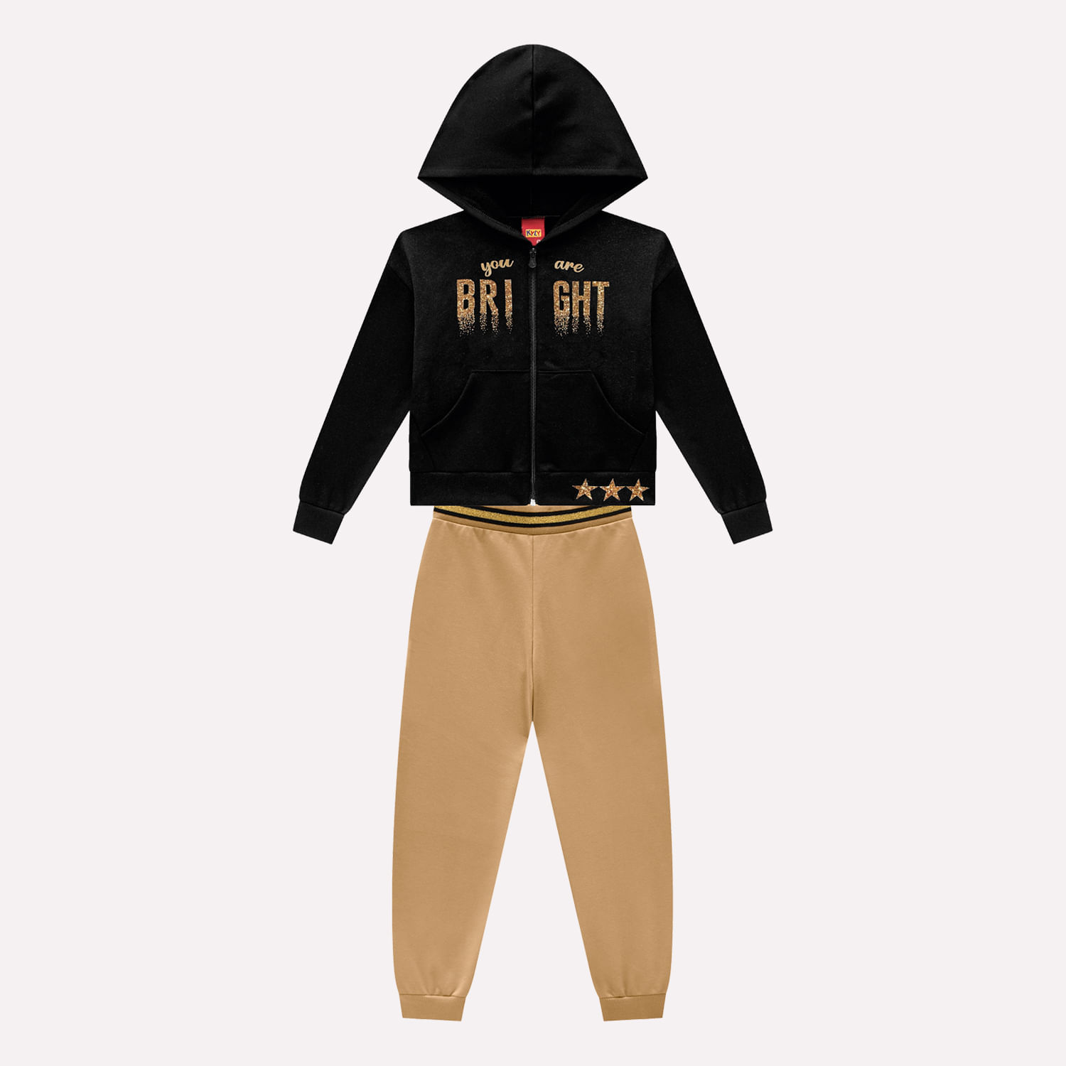 Conjunto Infantil Menina com Capuz Kyly