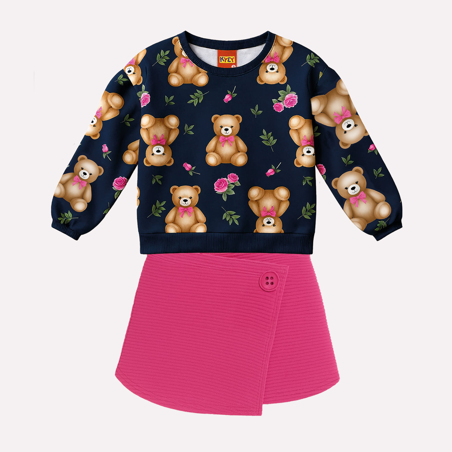 Conjunto Infantil Menina Ursinhos Kyly