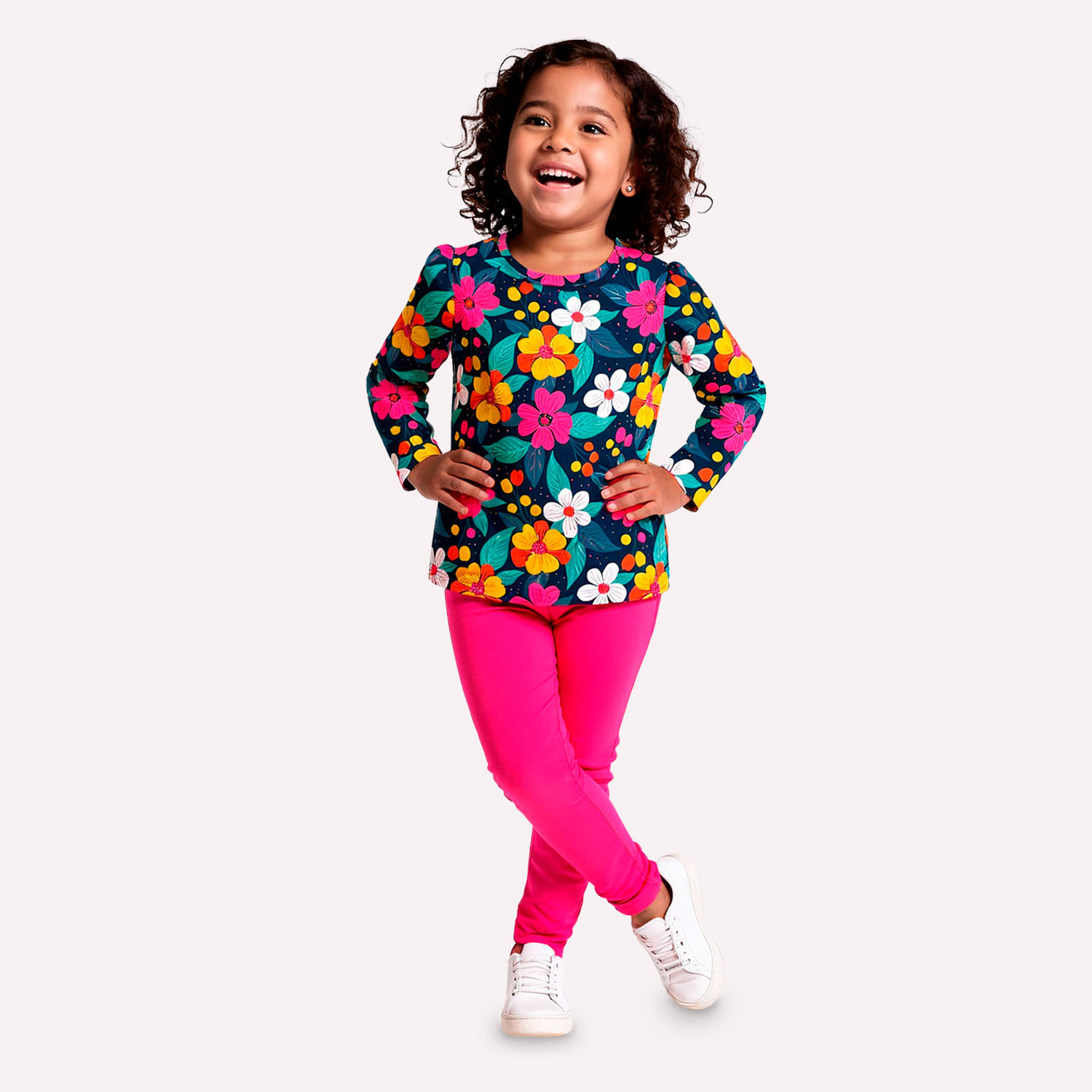 Conjunto Infantil Menina Flores Kyly