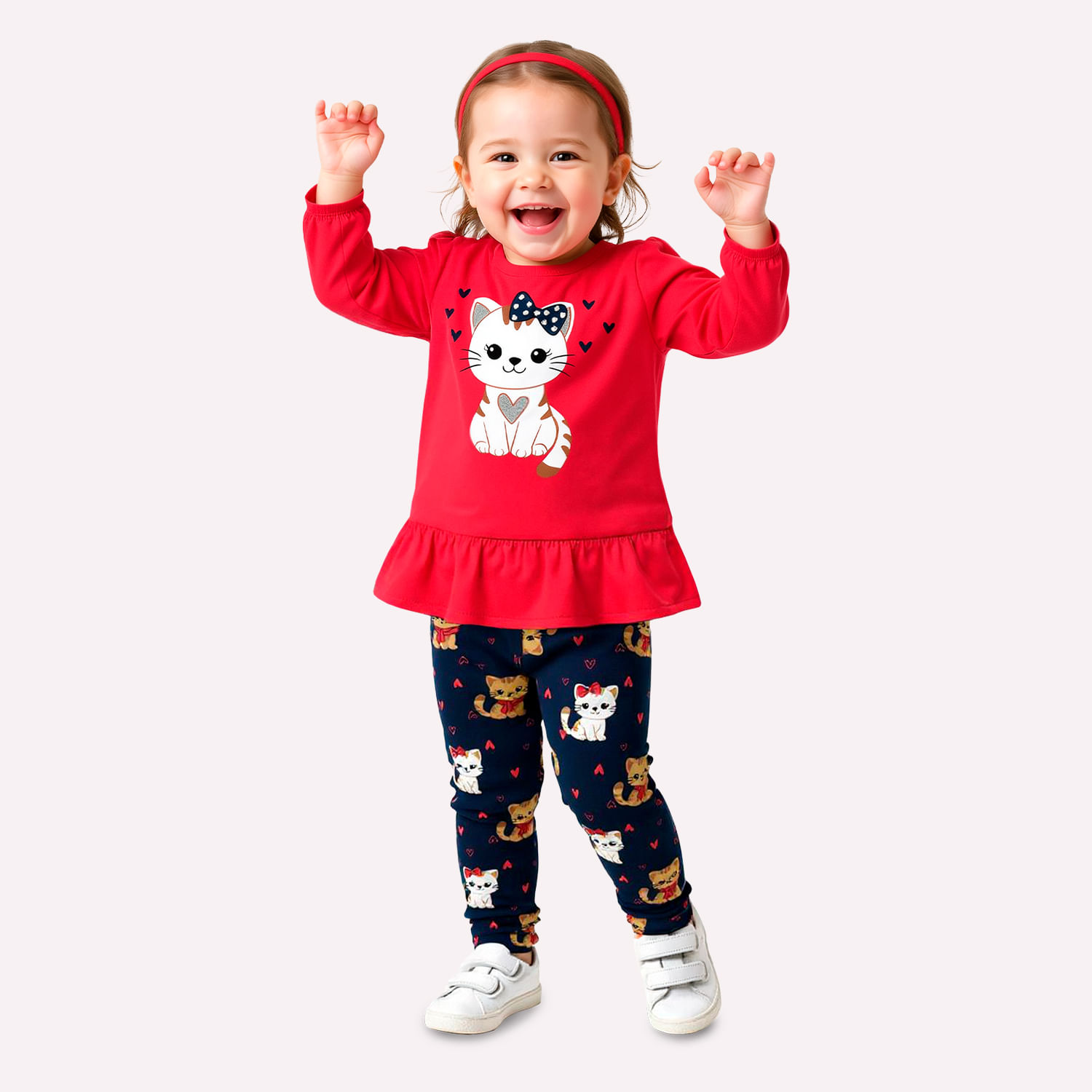 Conjunto Infantil Menina Gatinho Kyly