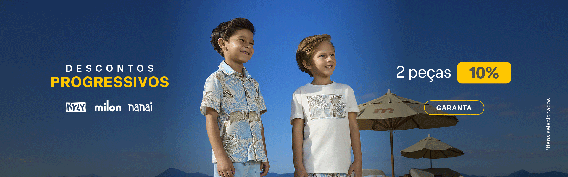 BANNER N1.a- DESKTOP - Descontos Progressivos: 2 peças 10% / 3 peças 15% / 4 ou mais 20%