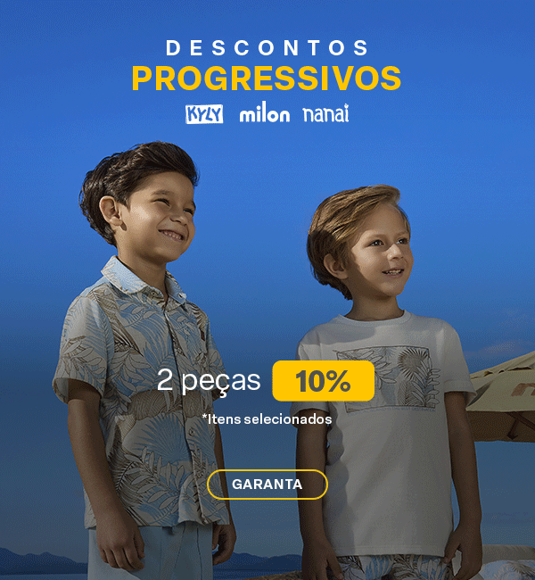 BANNER N1.a- MOBILE- Descontos Progressivos: 2 peças 10% / 3 peças 15% / 4 ou mais 20%