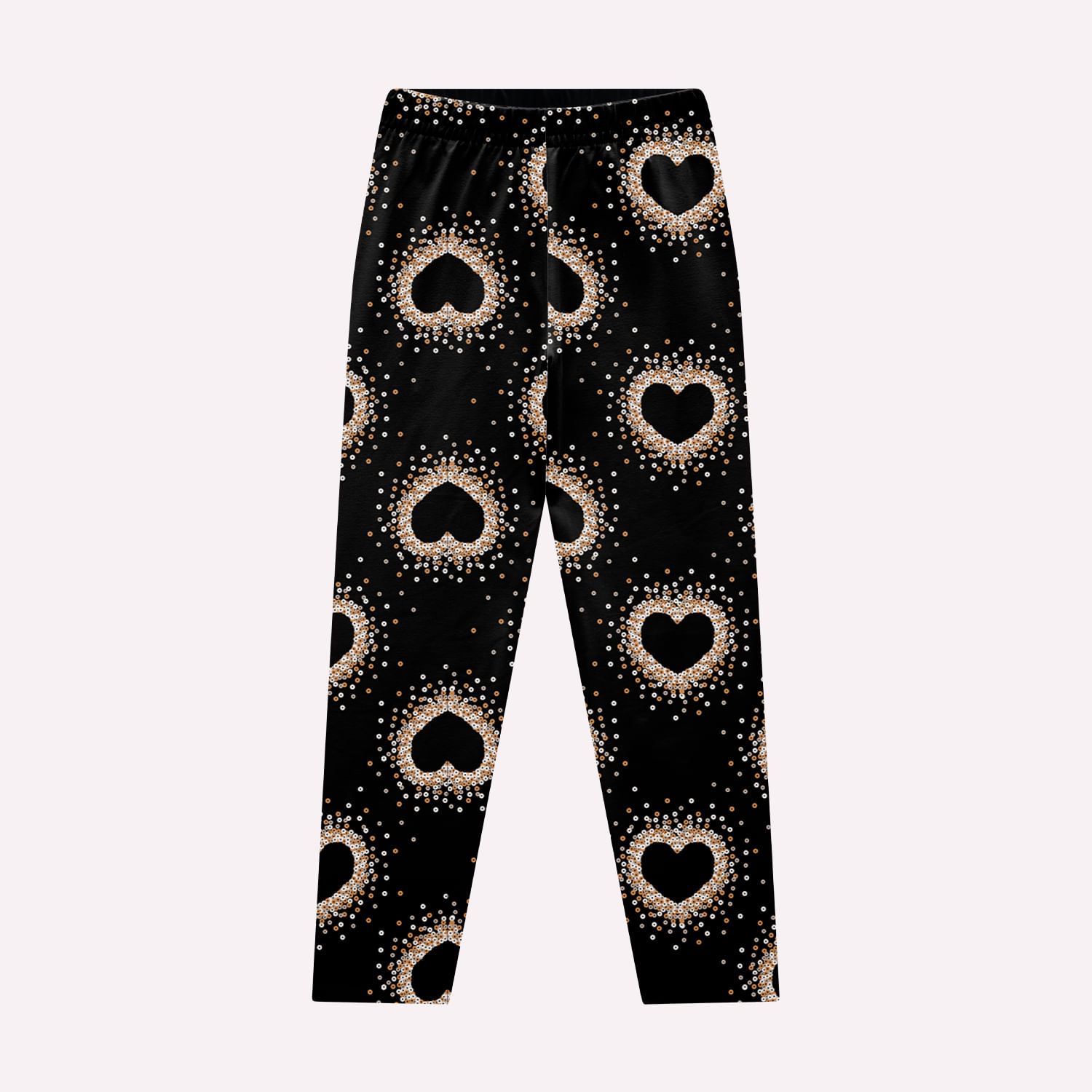 Calça Legging Infantil Menina Corações Kyly