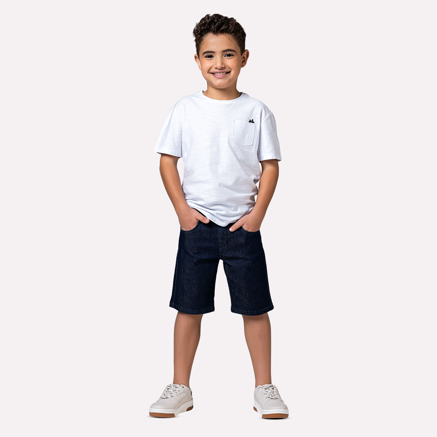 Bermuda Infantil Menino Azul Marinho Mania Kids