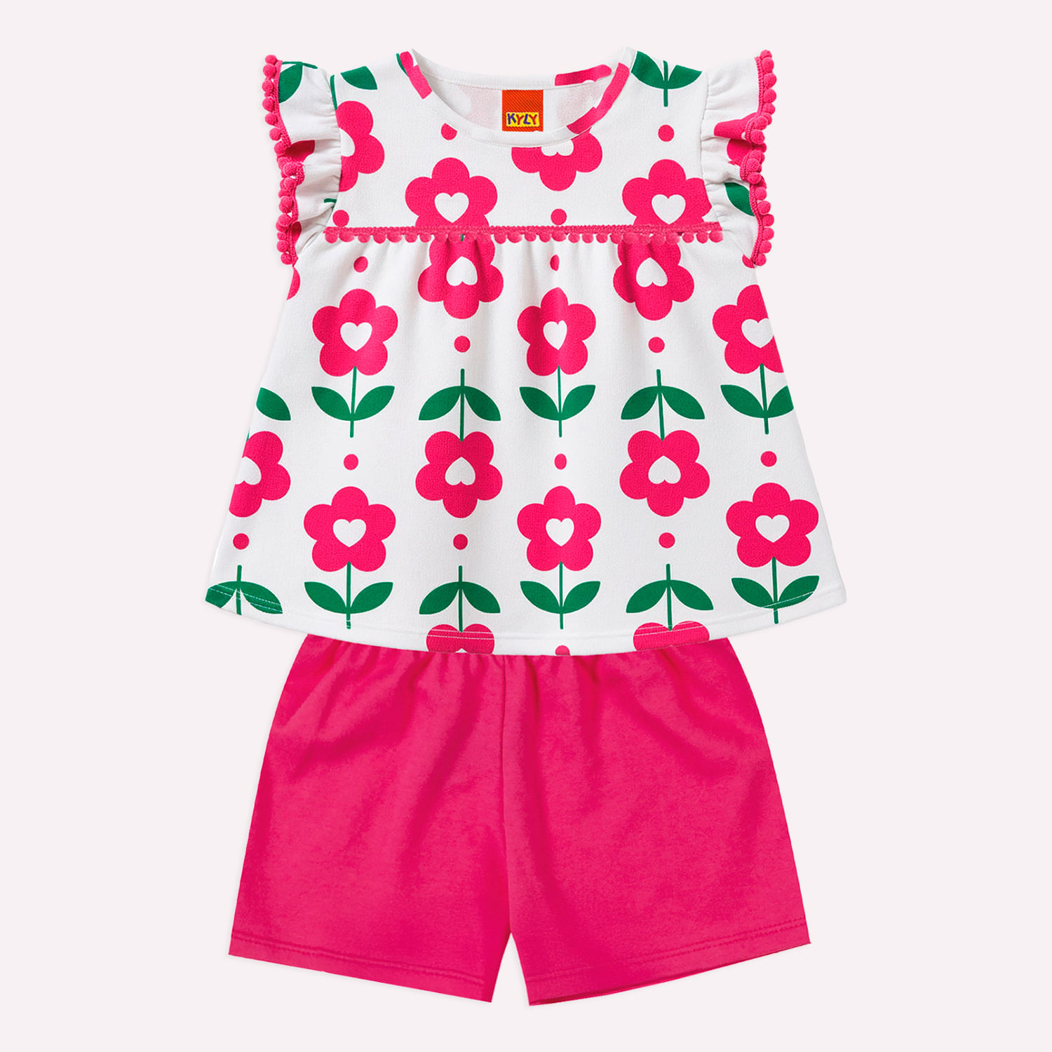Conjunto Infantil Menina Flores Kyly
