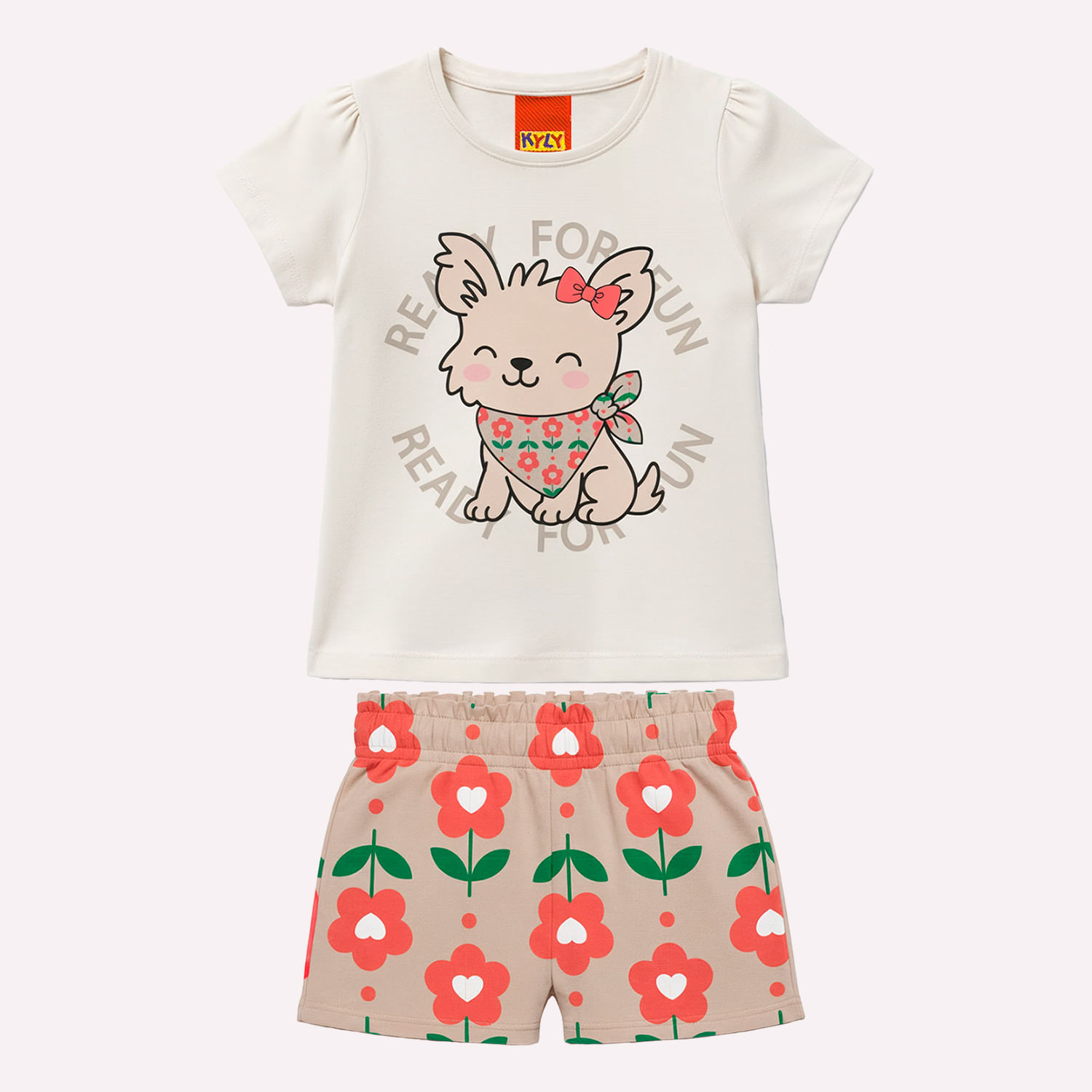 Conjunto Infantil Menina Cachorrinho Kyly
