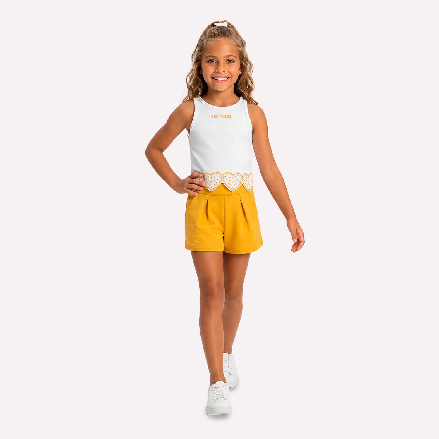Conjunto Infantil Menina Corações Kyly
